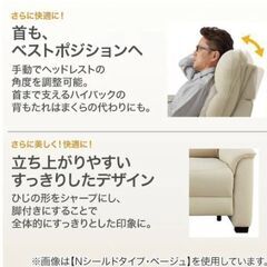 ニトリ　Nビリーバ3 電動リクライニングソファーの画像