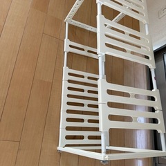伸縮ラック 仕切り 2段　の画像