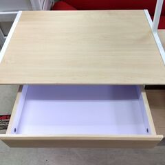 ラック付き PCデスク ナチュラル系 幅112×奥50×高101cm 棚 引出 机 家具 収納 札幌市 中央区 南12条の画像