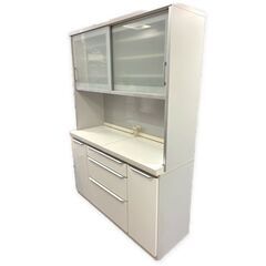 【JY-174】松田家具 キッチンボード セパレート ホワイト　140×51×194cmの画像