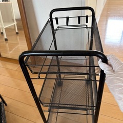 ワゴン スチールラック ブラックの画像