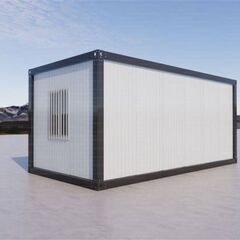 【在庫有・即納可】仮設ユニットハウス 18㎡（約11畳）両開きドア大型倉庫・プレハブ事務所・休憩所に最適 組立簡単・短工期対応可能！の画像