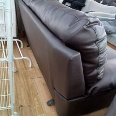 ★リユースのサカイつくば店★TK6178  2人掛けソファ ダークブラウン H70×D80×W160 クリーニング済みの画像
