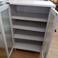★リユースのサカイつくば店★TK6181  レンジ台 アイボリー H90×D40×W60 クリーニング済みの画像