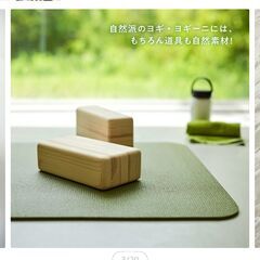 ひのきヨガブロック2個セット　無垢材の画像