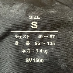 ライフジャケット　Sの画像