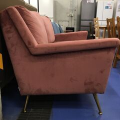 ★リユースのサカイ横浜南店★YM1199 KARE 2人掛けソファ ピンク W143×D86×H80 クリーニング済みの画像