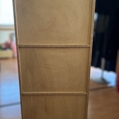 美品 カラーボックス3段 木目調 の画像