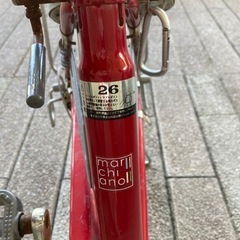 6段変速付の自転車26インチ（前輪パンク修理済）の画像