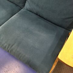 ★リユースのサカイ横浜南店★YM1142 柏木工 ３人掛けｿﾌｧ ブルー　ブラウン W190×D73×H76 クリーニング済みの画像