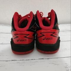 asics　ブラックレッド　バスケットシューズ　キッズ用　20.5cmの画像
