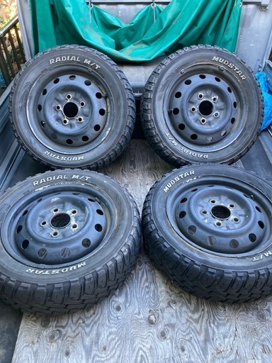 マッドスター M/T 14インチタイヤとホイール4本セット　マッドタイヤ
