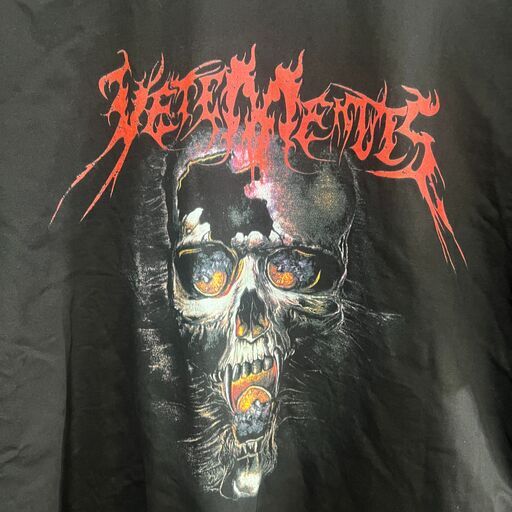 ヴェトモン VETEMENTS 17AW 【 Heavy Metal Print Tee 】 スカル プリント オーバーサイズド Tシ
