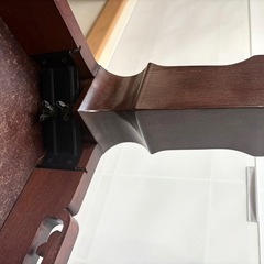 平安家具・昭和レトロ座卓｜天然木アサメラ材・脚取り外し可の画像