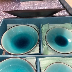 昭和レトロ)大皿、小皿セットの画像