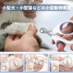 ZeeWii 猫 爪切り 小型ペット用 初心者向け 安全設計 ステンレス刃 の画像