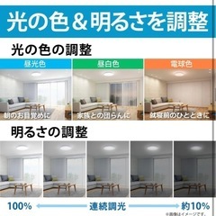 ホタルクス LEDシーリングライト 〜12畳 調光調色 常夜灯 留守タイマー 2023年製の画像