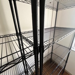 2台セット　ブラック　W90cmxH180cmx奥45cm　の画像