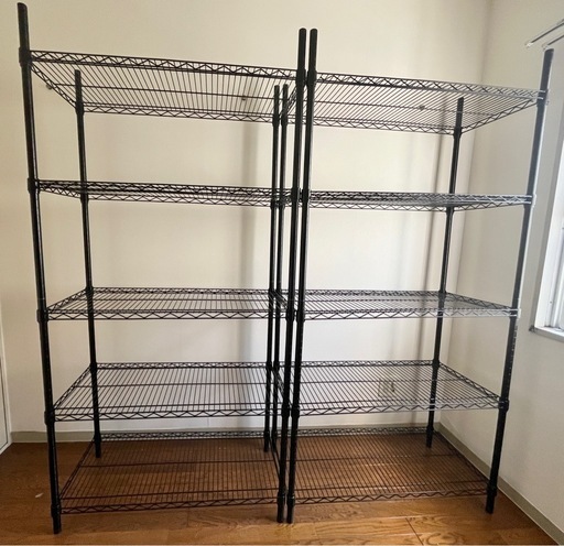 2台セット　ブラック　W90cmxH180cmx奥45cm　