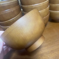木製風プラスチック？ 汁椀15個セットの画像
