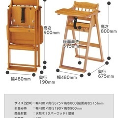 無料！チャイルドチェアの画像