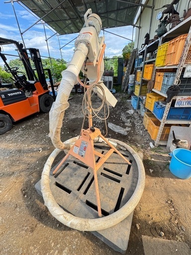 引き取り限定　斎藤農機 穀物搬送機 BS-602 三相200Vホース 6000mm ばねこん バネコン 籾搬送機 もみ 籾殻 乾燥機 籾摺り機 差し込み