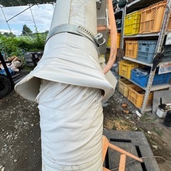 引き取り限定　斎藤農機 穀物搬送機 BS-602 三相200Vホース 6000mm ばねこん バネコン 籾搬送機 もみ 籾殻 乾燥機 籾摺り機 差し込みの画像