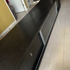 ダークブラウン木目調　テレビ台　引き出し付きの画像