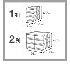 【9/10〜9/20引き渡し】押入れ収納プラスチック衣装ケースの画像