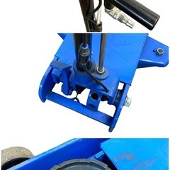 ○動作品■STRAIGHT ガレージジャッキ 低床 エアー式 2t 高低範囲 95〜495mm 常圧 一般圧 手動 15-884 中古品■ジモティ姫路の画像