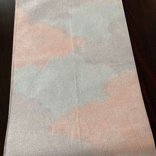 着物　袋帯　全通柄　銀糸　砂子　美品　昭和レトロ