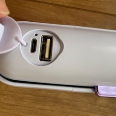 1-218 ポータブル ミニ扇風機 USBファン0.8Aバッテリー パープルの画像