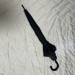 日傘 黒 ステッチ 長傘 リボンの画像