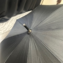 日傘 黒 ステッチ 長傘 リボンの画像