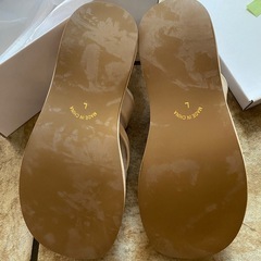 新品サムトングアウトステッチウエッジサンダルLサイズの画像
