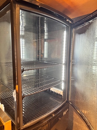 Hijiru 4面ガラス冷蔵ショーケース 70L ブラック（HJR-URK70BK）美品