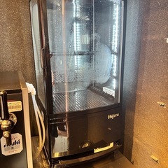 Hijiru 4面ガラス冷蔵ショーケース 70L ブラック（HJR-URK70BK）美品の画像