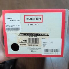 HUNTERラバーサンダル UK6の画像