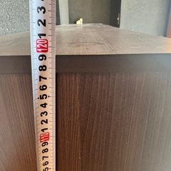 下駄箱 幅90×奥行35×高さ119cm ダークブラウンの画像