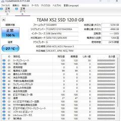 Team 120GB SSD  2.5 SATA 正常100% 使用時間2479時間の画像