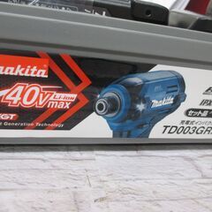 makita マキタ TD003GRAX インパクトドライバ 未使用 40V バッテリー×2 充電器【ハンズクラフト宜野湾店】の画像
