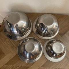 キッチン用品　重ねて収納できるステンレスボウル4点セットの画像