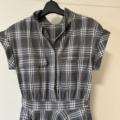 RANDA グレンチェックロングワンピースの画像