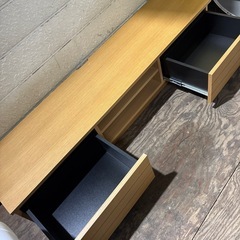 ロングテレビ台 1500×362×310mm 引き出し付き  株オーヤマの画像