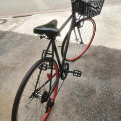 カゴ付きクロスバイクの画像