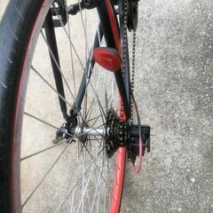 カゴ付きクロスバイクの画像
