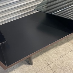 ローテーブル ガラスデーブル 木製の画像