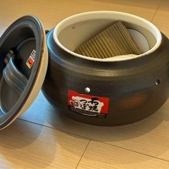【新品未使用】ニューセラミックス ほかほか石焼きいも 萬古焼　石焼き芋鍋　石付きの画像