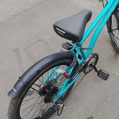 22インチ 🚲 中古 ジュニア 自転車 8,980円 🔁6段切替 🔑鍵 💡ライト付 新規防犯登録料コミ 902の画像