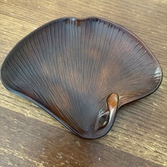 和風　木製風　小皿の画像